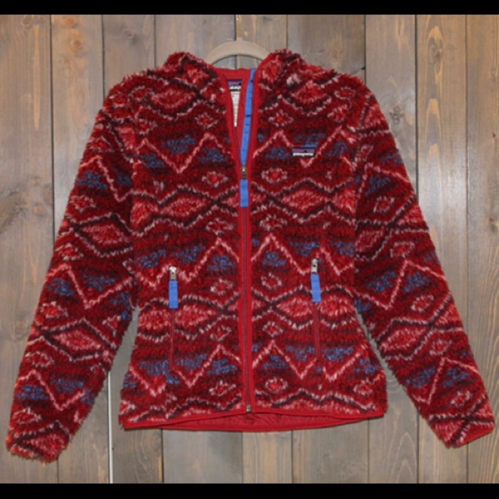 Patagonia Furry Patterned Jacket with Hood